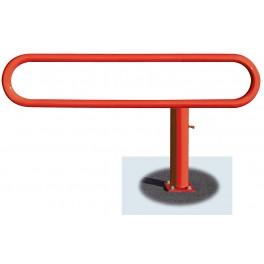 Barrière pivotante avec déport peinte 2500mm - Réf. 8203126 - Tubes acier, fermeture par goupille et cadenas fournis_0