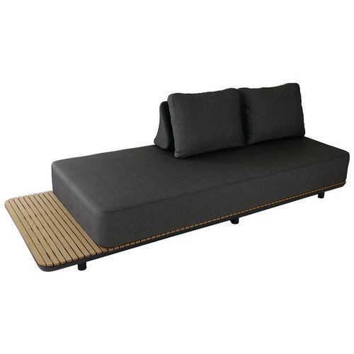 CANAPÉ FREEDOM LAMES COMPOSITE/ALU - ANTHRACITE/GRAPHITE - PROLOISIRS