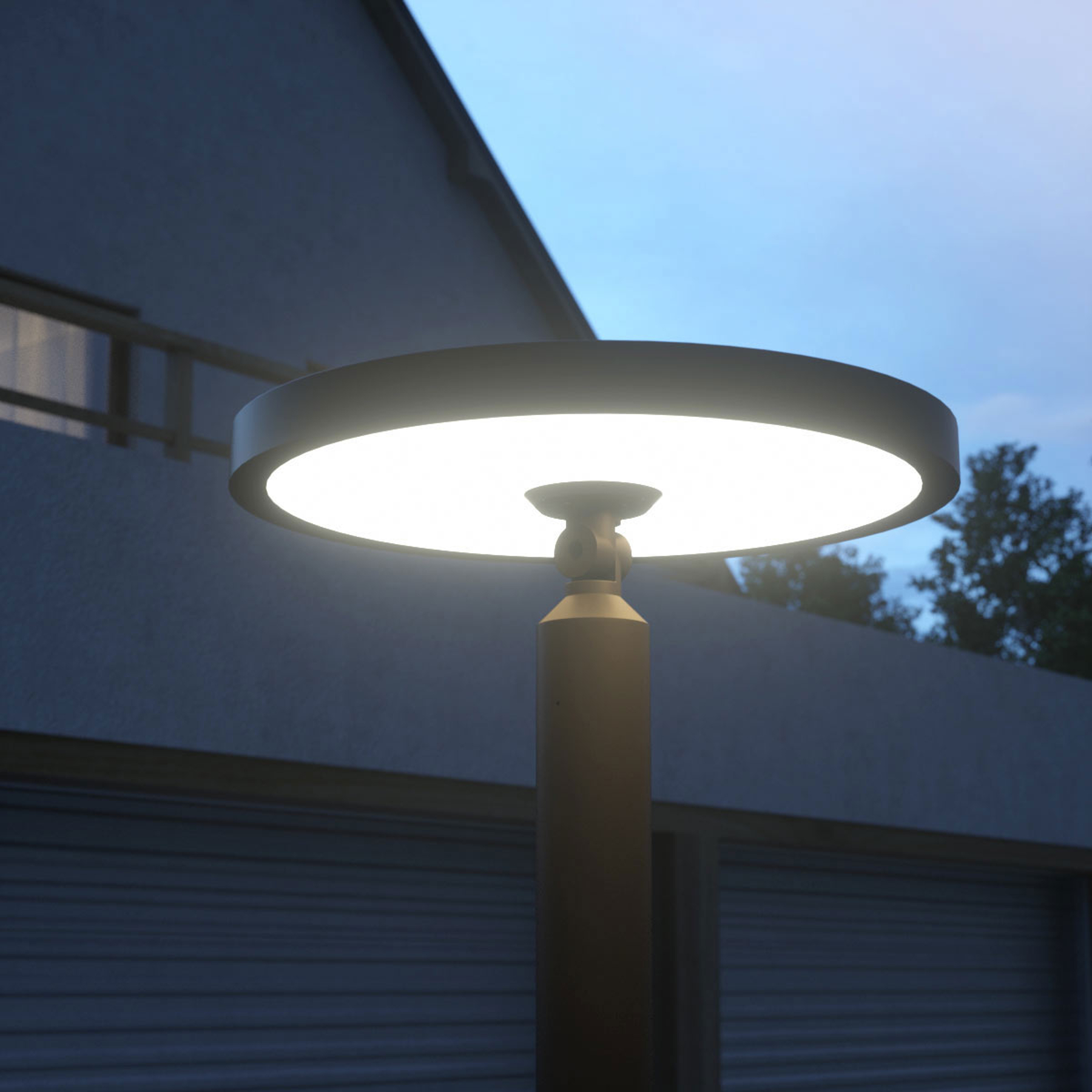 LUCANDE LUMINAIRE D\'EXTÉRIEUR LED AKITO, ANTHRACITE, 220 CM, IP54