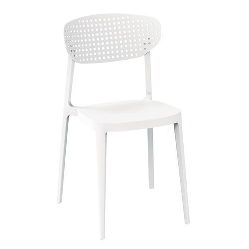 CHAISE AIRE POLYPROPYLÈNE - BLANC - LEISURE N PLEASURE