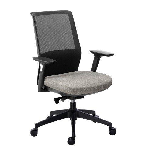 CHAISE DE BUREAU ATLAS- DOSSIER MAILLE GRIS