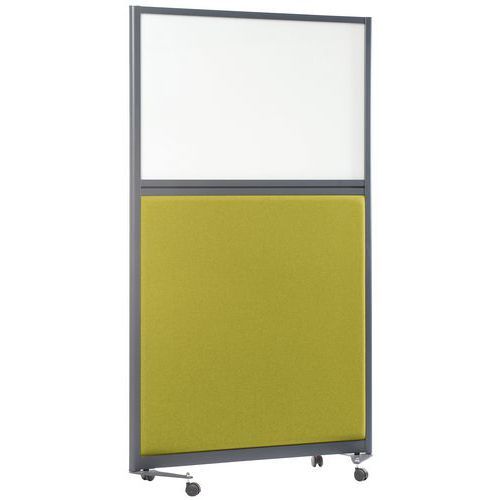CLOISON DE SÉP ACOUS SUR ALL. 2000X1200 MM JAUNE + TAB BLANC - LIGNE M