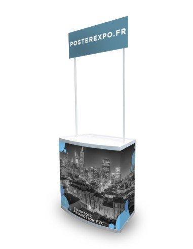 Comptoir de promotion en PVC rigide - impression + structure - réf : PE-COMPT-PRO-PVC_0