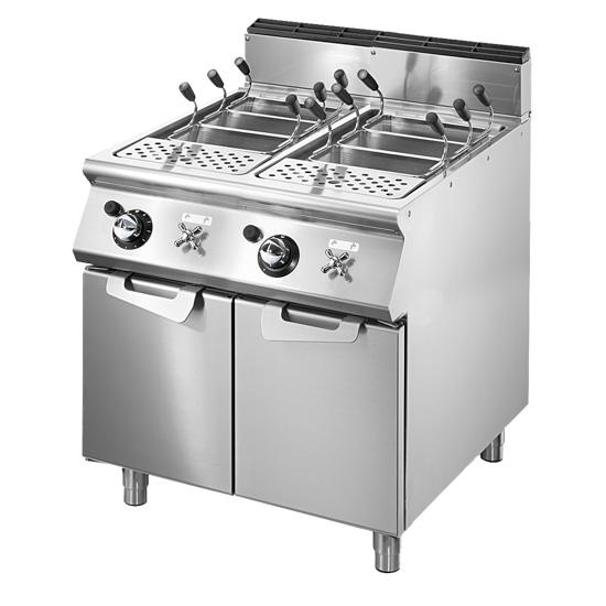 Cuiseur à pâtes gaz 2 cuves gn 1/1 avec capacité 2x40 l puissance 2... - PVS9080CPGS_0