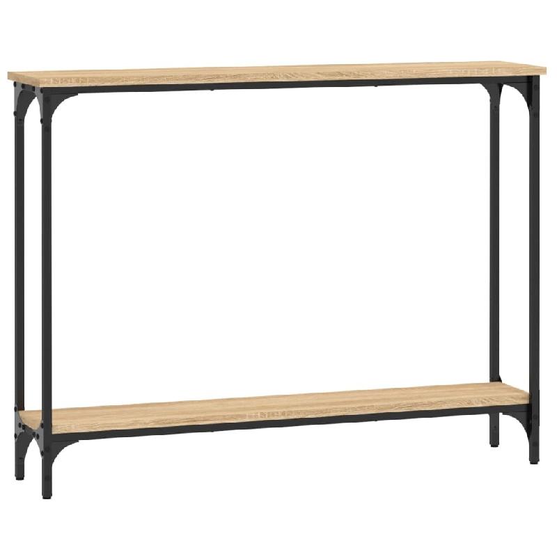 Décoshop26 - Table d'appoint console pratique pour une entrée organisée 100 x 22,5 x 75 cm bois d'ingénierie et métal DEC031898 - métal 3000258701831_0