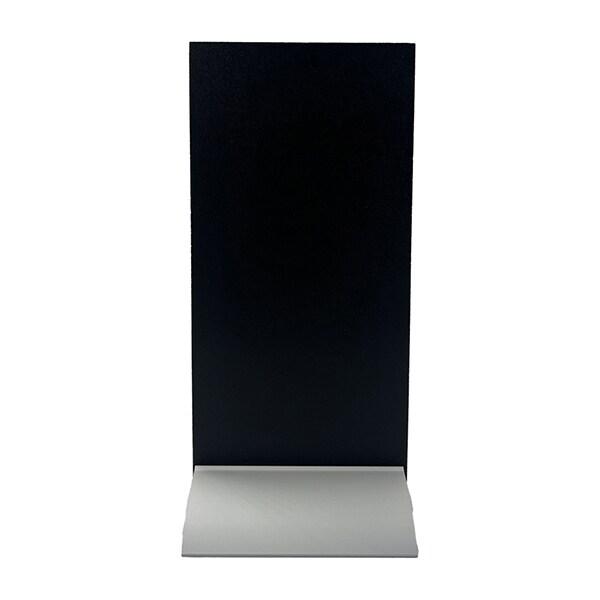 Edimeta Porte visuel/menu Ardoise 1/3 de A4 Portrait Socle Alu Double-face - noir aluminium 214361_0