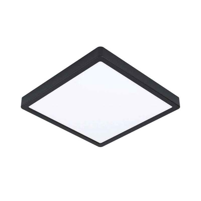 EGLO PLAFONNIER LED FUEVA 5, IP20 NOIR 28,5X28,5CM