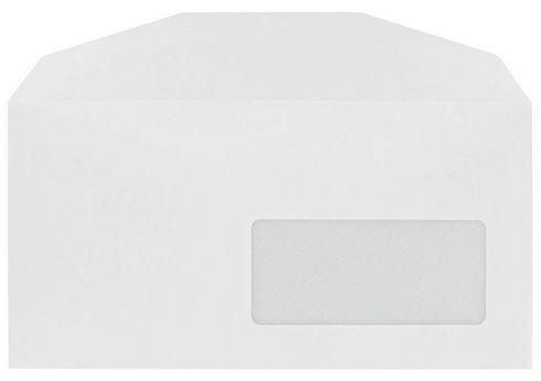 LA COURONNE - ENVELOPPE BLANCHE POUR MISE SOUS PLI AUTOMATIQUE 115 X 225 MM 80 G AVEC FENÊTRE 45 X 100 MM - BOÎTE DE 1000