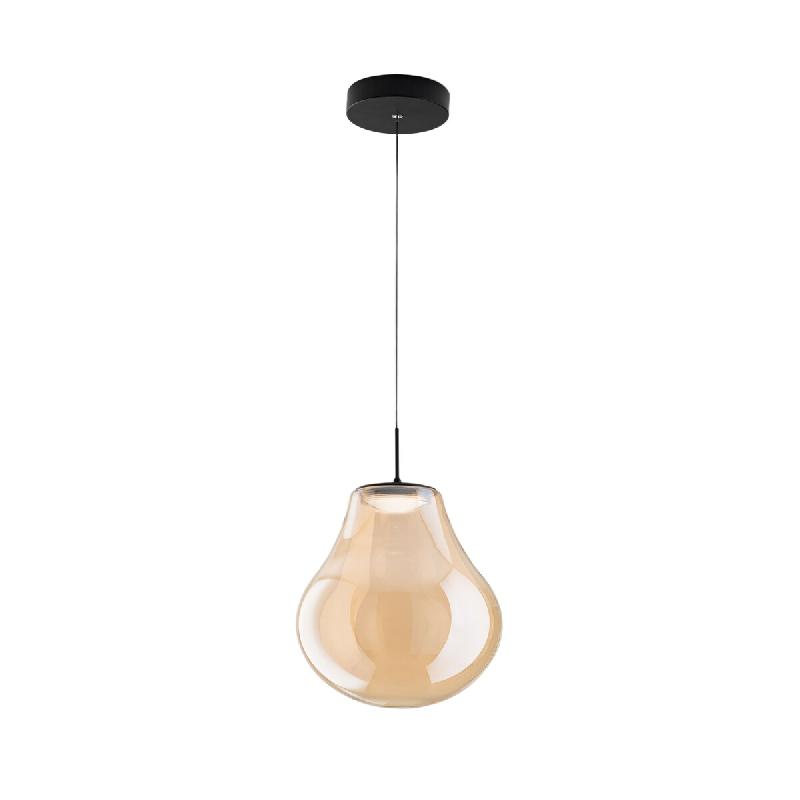 Fabas Luce Suspension Led Noa 14W 1510Lm, Température 2700-4000K, Variable, Structure Métal Et Verre Borosilicate, Élégante Finition De Couleur Am_0