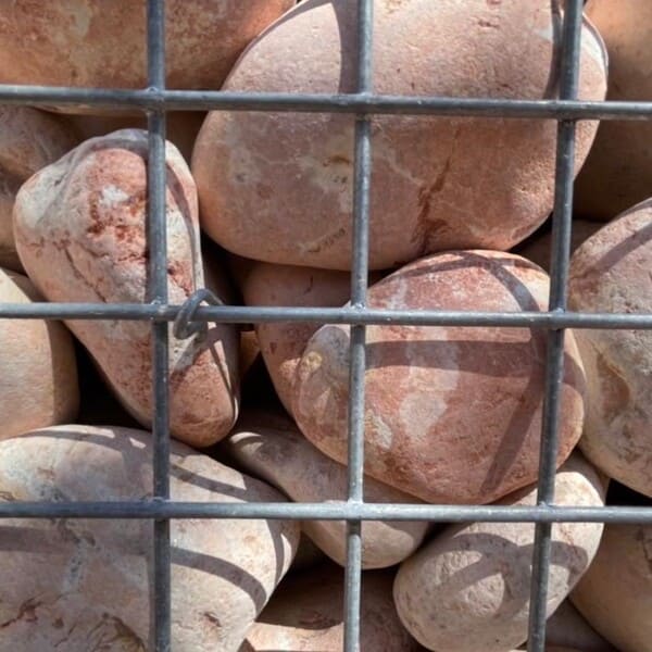 Galet gabion - Marbre rose 90/150 - Décoratif pour jardin et rocaille_0