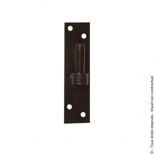 GOND TÔLE RENFORCÉE SUR PLATINE BOUT CARRÉ POUR VOLETS EN BOIS - 40X5 Ø14 TORBEL