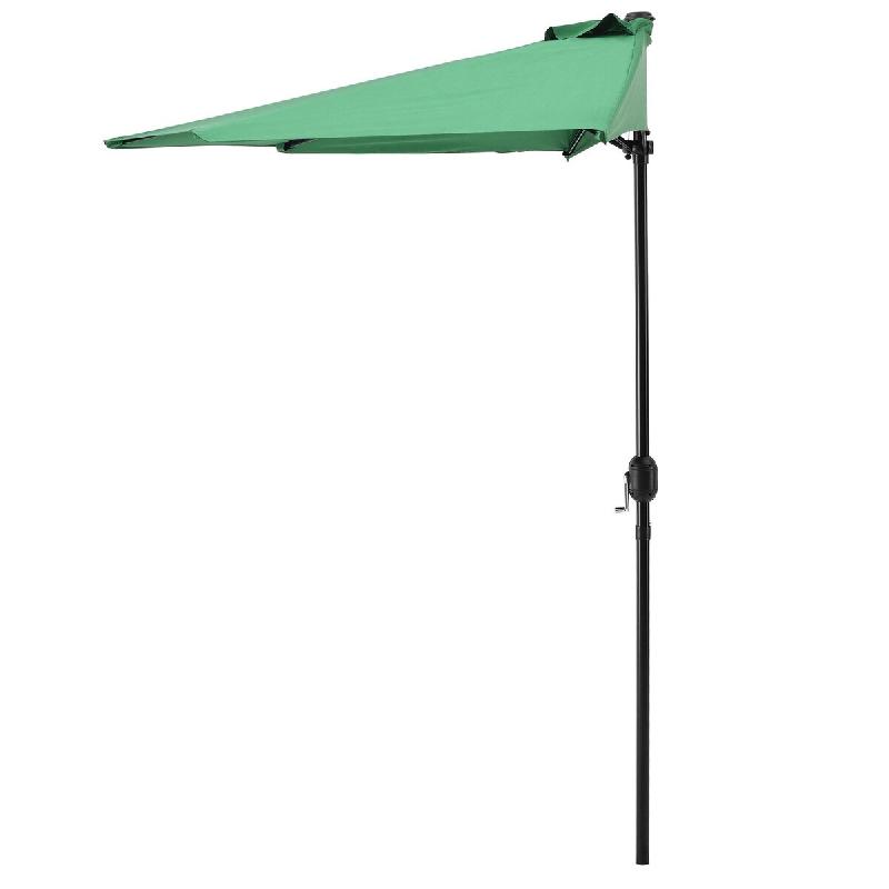 Helloshop26 - Demi parasol sur terrasse sur balcon polyester 300 cm vert 03_0001612 - vert polyester 3000208299784_0