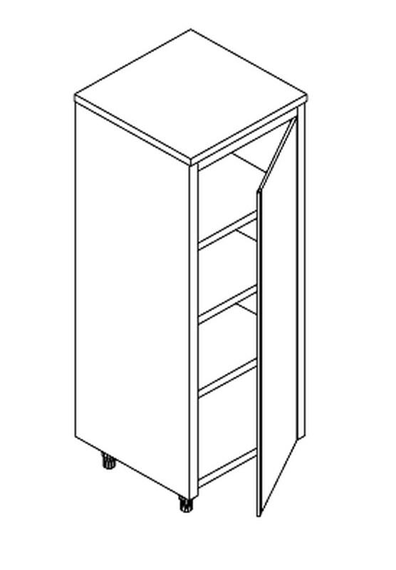 KBS Gastrotechnik KBS Armoire à vaisselle 700x700x1500 mm avec porte battante 2 étagères intermédiaires - Acier inoxydable 18/10 93060102_0