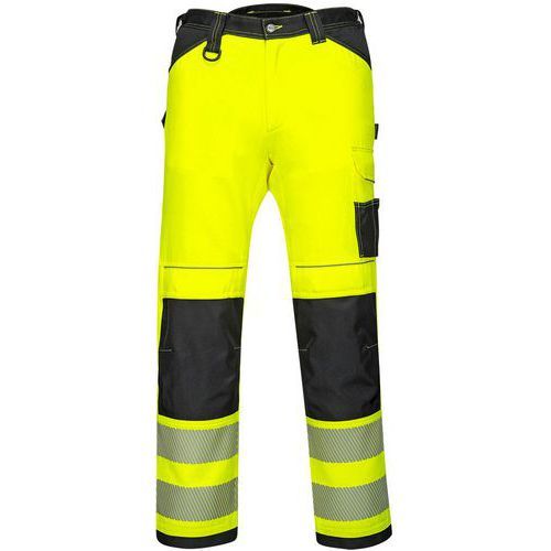 PANTALON HAUTE VISIBILITÉ PW3 WORK PW340 NOIR/JAUNE 34 - PORTWEST
