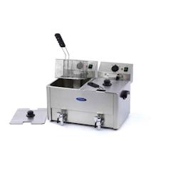 Maxima Friteuse - 2 x 8 L - 2 paniers - avec robinet de vidange - 3701117754745_0