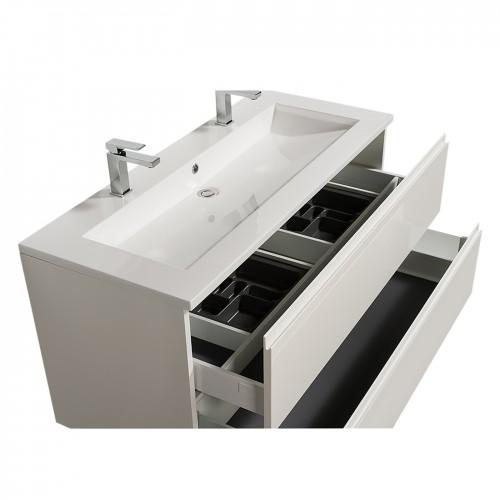 MEUBLE DE SALLE DE BAINS 120 CM SUSPENDU ADELE - BLANC ÉCLAT BATHDESIGN