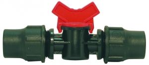 Mini vanne POM - joint NBR - PN4 - raccordements rapides pour tuyau PE-BD - réf. 5224V_0