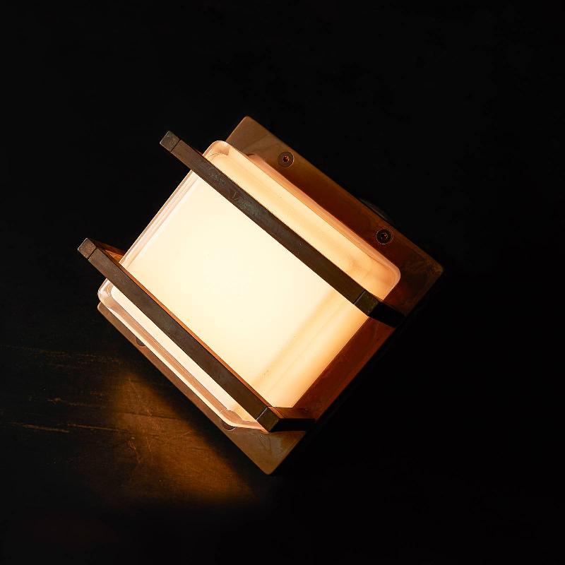 MORETTI LUCE APPLIQUE D\'EXTÉRIEUR LED ICE CUBIC 3406, ANCIEN