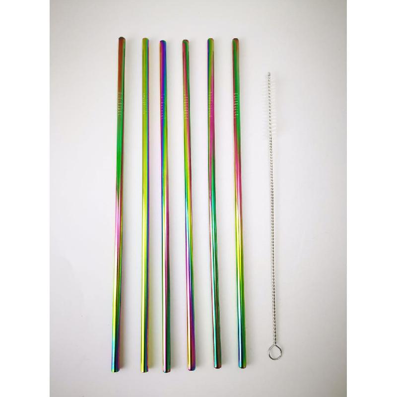 PAILLES EN INOX IRISEE REUTILISABLE LITTLE BLANCE - LOT DE 6