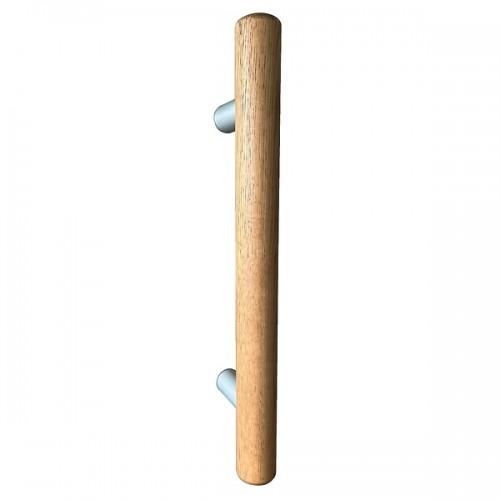 PAIRE DE BÂTONS DE MARÉCHAL EN CHÊNE Ø 42 MM - ENTRETOISE EN INOX 316 - HAUTEUR 500 MM DESIGN PRODUCTION