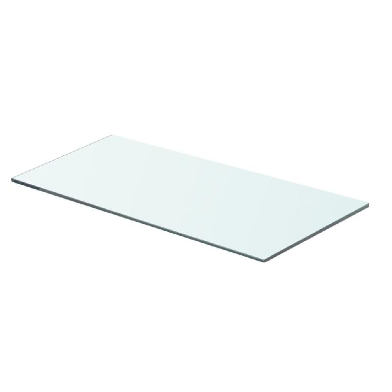 Panneau pour étagère en verre transparent - 60 x 25 cm - Verre trempé solide et durable - Capacité 15 kg_0
