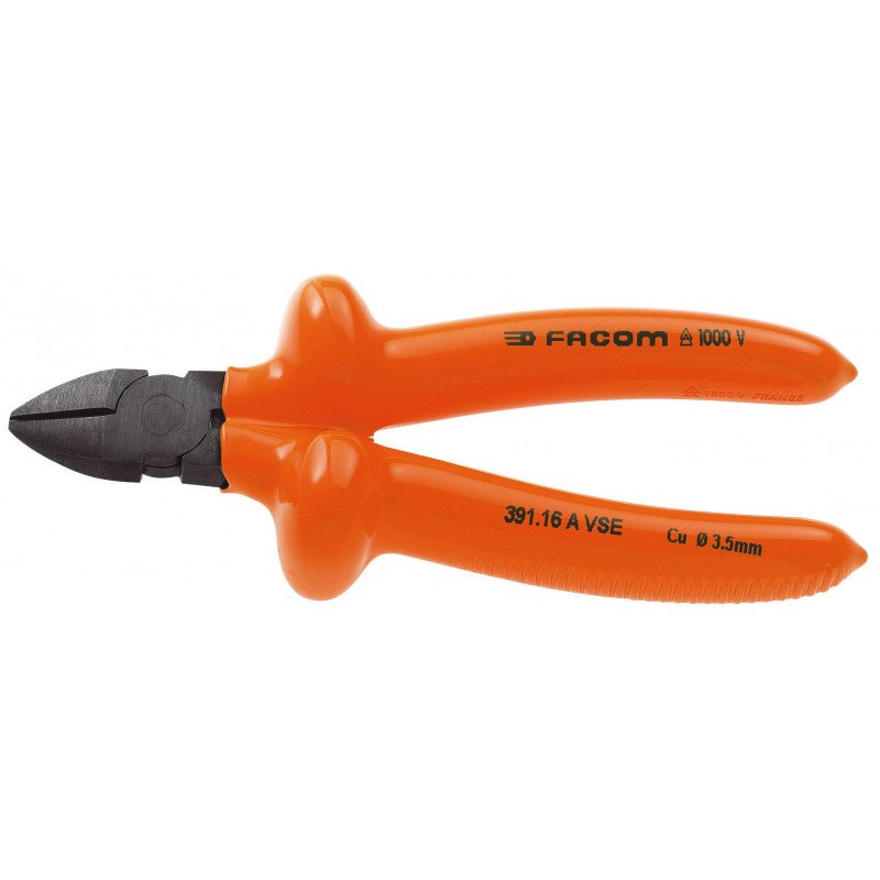 PINCE COUPANTE DIAGONALE ISOLÉE 1000V VSE 160MM - FACOM - 391.16AVSE