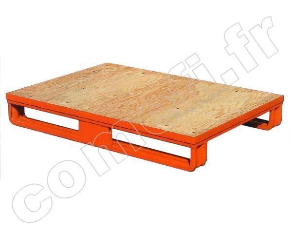 PL071 - PALETTE TUBULAIRE 1500KG / 2 PATINS / PLANCHER BOIS