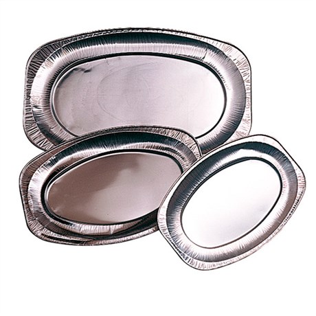 PLATEAU OVAL 43X28.6X2.5 CM ALUMINIUM (VENDU PAR 120)