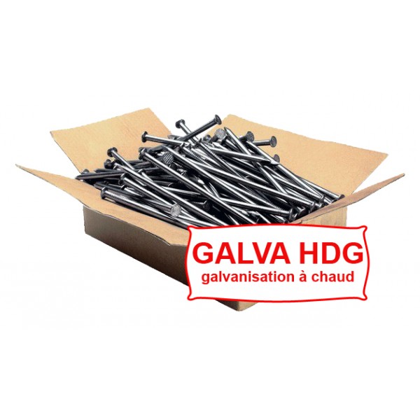 POINTE TÊTE PLATE GALVA HDG 2.8X50 LISSE 5KG