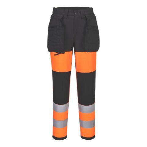 PORTWEST CD847 PANTALON FEMMES STRETCH HV ÉCO-CONÇU WX2 ORANGE/NOIR - TAILLE 34 - STANDARD