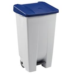 Rossignol - Poubelle mobile à pédale 120L MOBILY - bleu - bleu plastique 59202_0