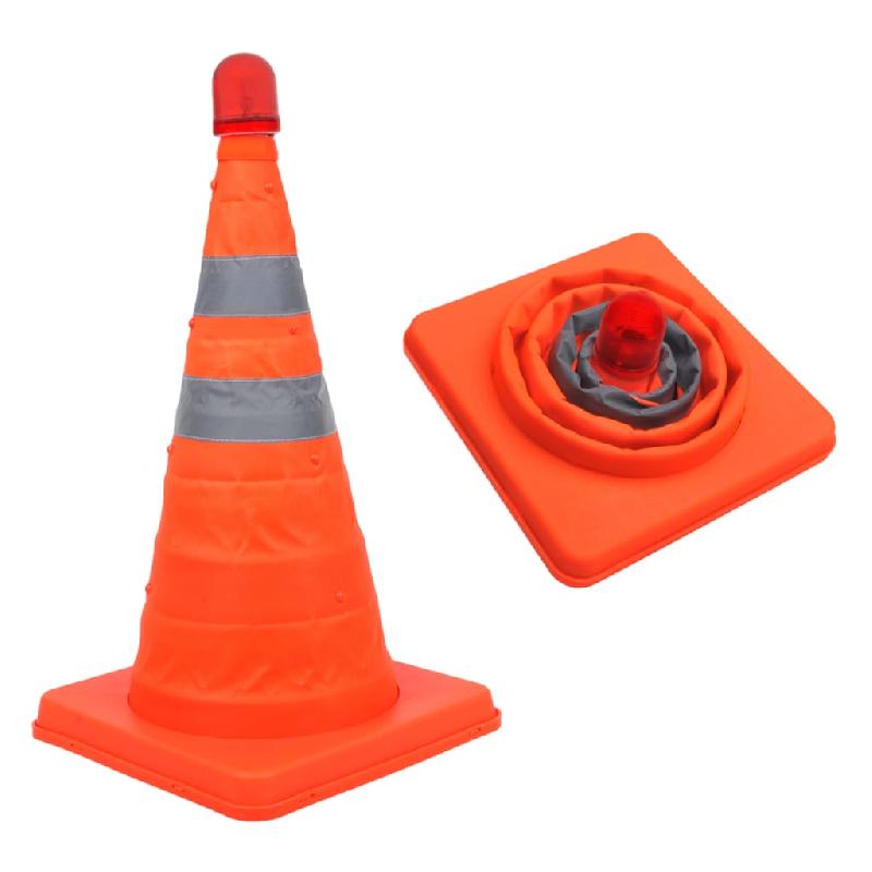 Proplus cônes de signalisation de sécurité repliables 2 pcs avec led 276941_0