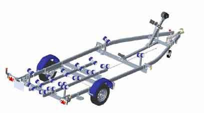 Remorque porte bateau 1000kg multi-rouleaux_0