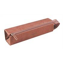 RHODIARAMA TROUSSE PLUMIER SIMILI CUIR ITALIEN 23X5X5 CM - BOIS DE ROSE - LOT DE 2