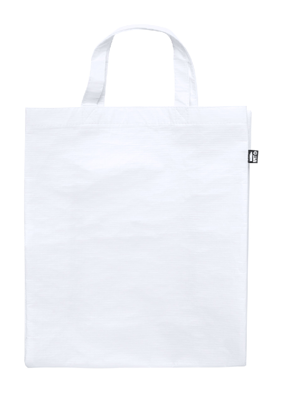 Sac shopping RPET - polyester laminé avec soufflet et anses courtes - 110 g/m² - labélisé RPET_0