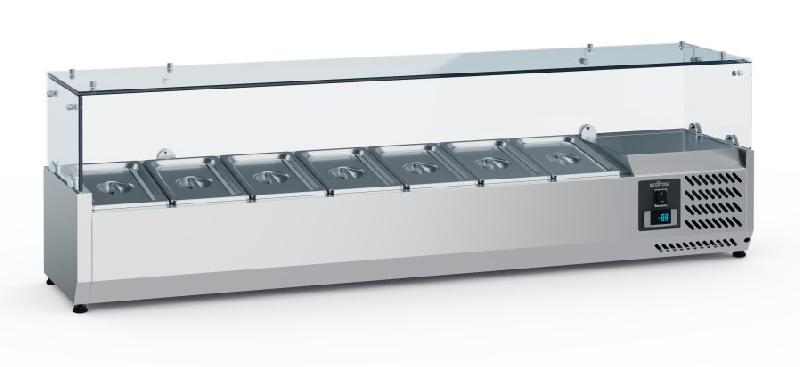 Saladette réfrigérée à poser pour 7 bacs gn1/4 longueur 1500mm - P7950.5118_0