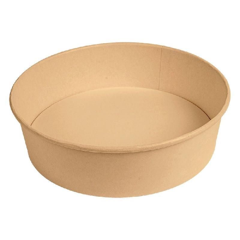 Saladier rond carton kraft 950 ml Ø18,7/16,5x5,4cm naturel - par 300_0