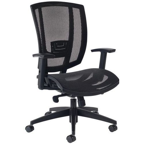 SIÈGE DE BUREAU AVRO NOIR AVEC ACCOUDOIRS - GGI