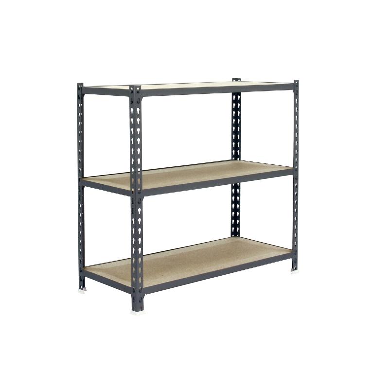 SimonRack Étagère Rangement 900x1100x400 mm, 3 niveaux, plateaux en bois, charge 200 kg par niveau, Gris - Maderclick - métal 8435104954942_0
