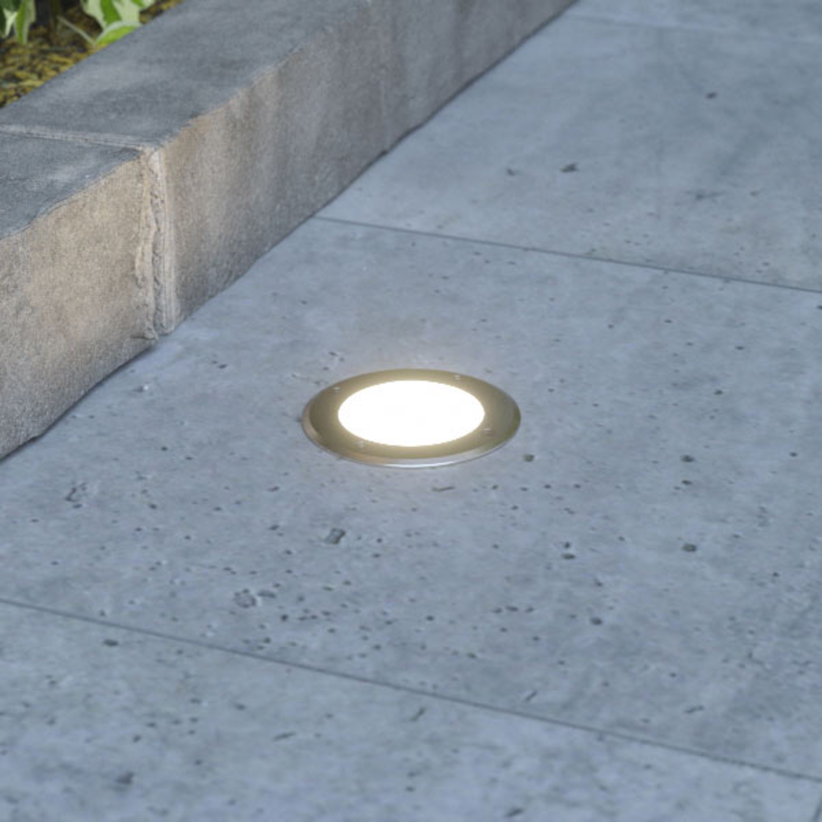 LUCANDE SPOT ROND ENCASTRABLE DANS LE SOL LED DORIS, INOX