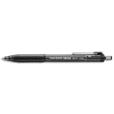 STYLO BILLE PAPERMATE INKJOY 300 - RETRACTABLE - POINTE MOYENNE - ENCRE NOIRE - LOT DE 2