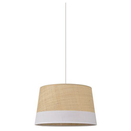 SUSPENSION EN RAPHIA AVEC BANDE COTON DE COULEUR/BLANC - COREP