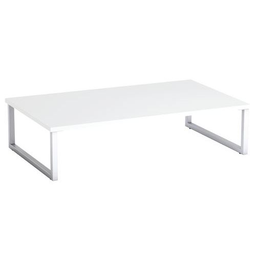 TABLE BASSE PUNTO 100X60 CM PLATEAU BLANC - SOKOA