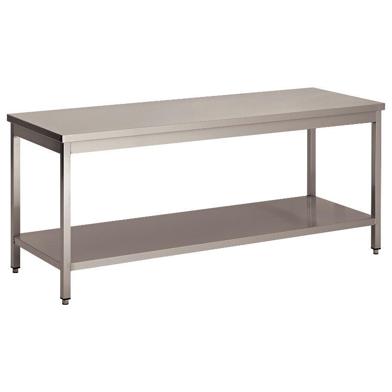 TABLE DÉMONTABLE BORDS DROITS, PIEDS CARRÉ, GAMME 600