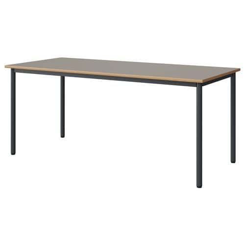 TABLE MALIBU 180X80 T6 4P STRA ALAISÉ GRIS U727/GRIS 7016