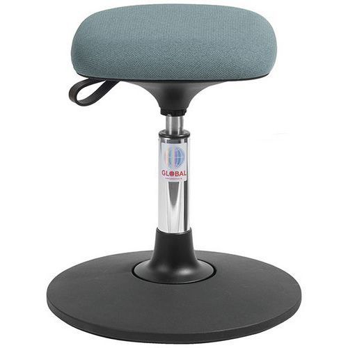 TABOURET SWAY TETRA - TISSU CURA - BAS - GRISVERT - GLOBAL PROFESSIONAL SEATING
