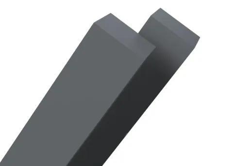 Tube carré PP gris 35x35x3 mm - Référence 42TC0103503503 - Longueur 6 mL_0