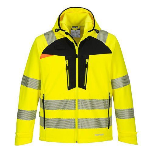 VESTE SOFTSHELL HAUTE-VISIBILITÉ DX47 - NOIR/JAUNE - S - PORTWEST