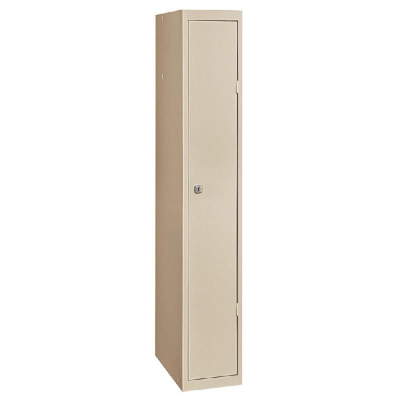 VESTIAIRE DE BUREAU UNIVERSAL CLASSIQUE - MÉTAL - ELÉMENT  SUIVANT  - CORPS BEIGE - PORTES BEIGE