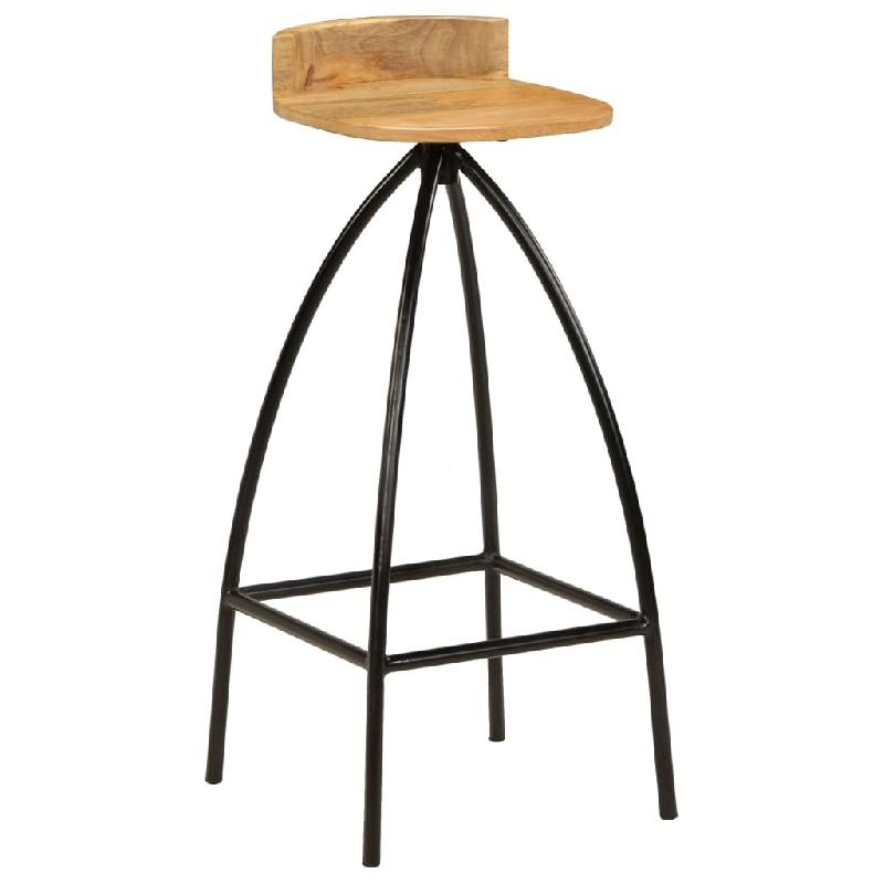 VidaXL Chaises de bar lot de 2 bois de manguier solide Modèle Titan Horizon Plus - 245265_0